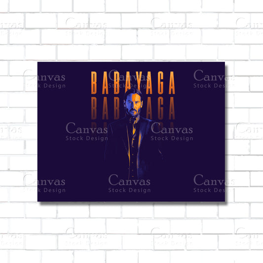 Baba Yaga John Wick 4 Canvas Wall Art – Keanu Reeves Assassin Poster Print