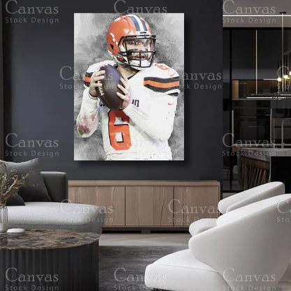 Baker Mayfield statement quarterback canvas art