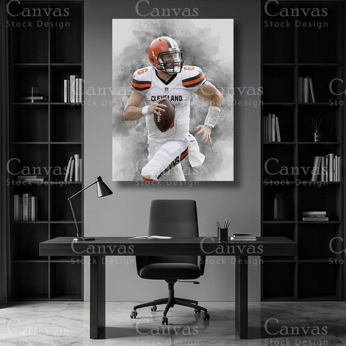 Baker Mayfield quarterback football wall art