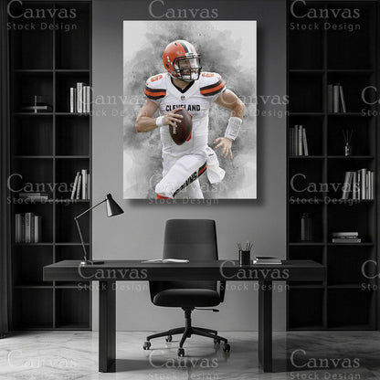 Baker Mayfield quarterback football wall art