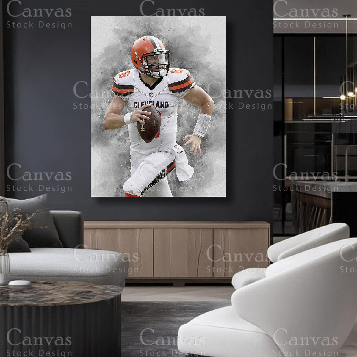 Baker Mayfield statement quarterback artwork