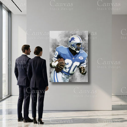 Barry Sanders professional football wall decor