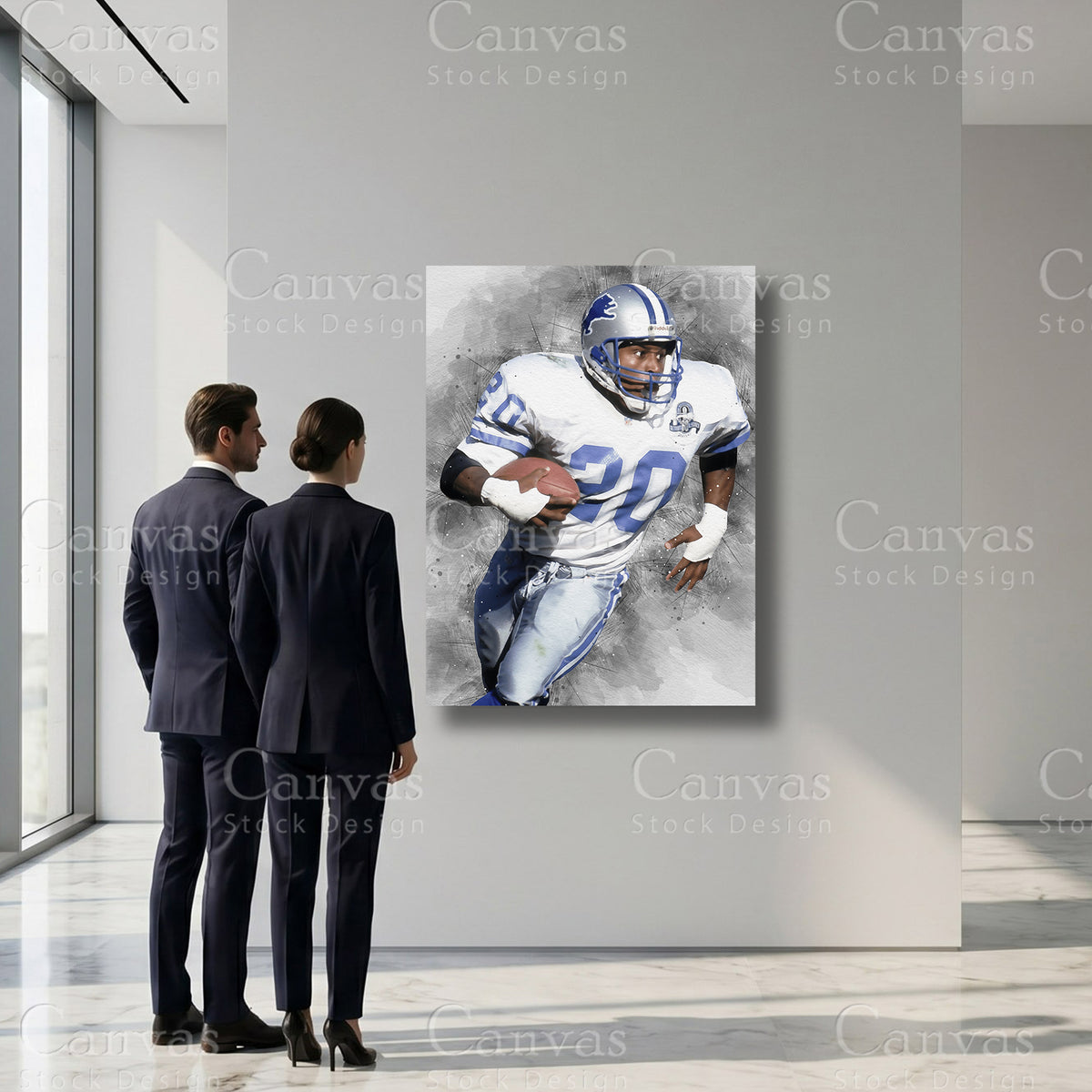 Barry Sanders professional football wall decor