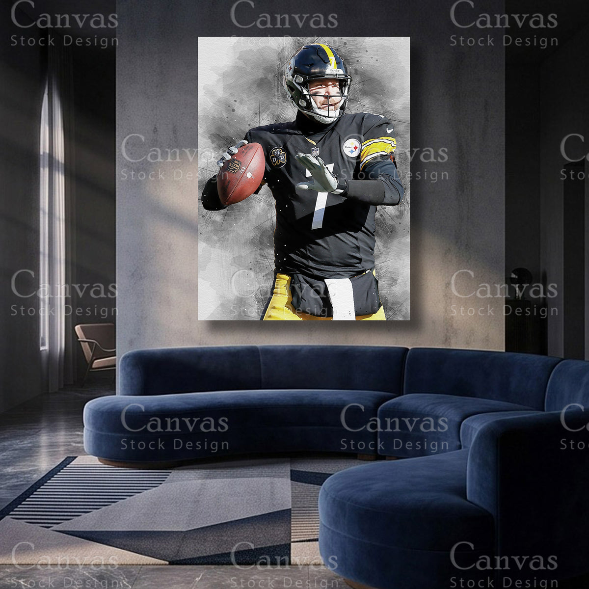 Ben Roethlisberger NFL canvas artwork