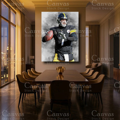 Ben Roethlisberger luxury NFL canvas wall art