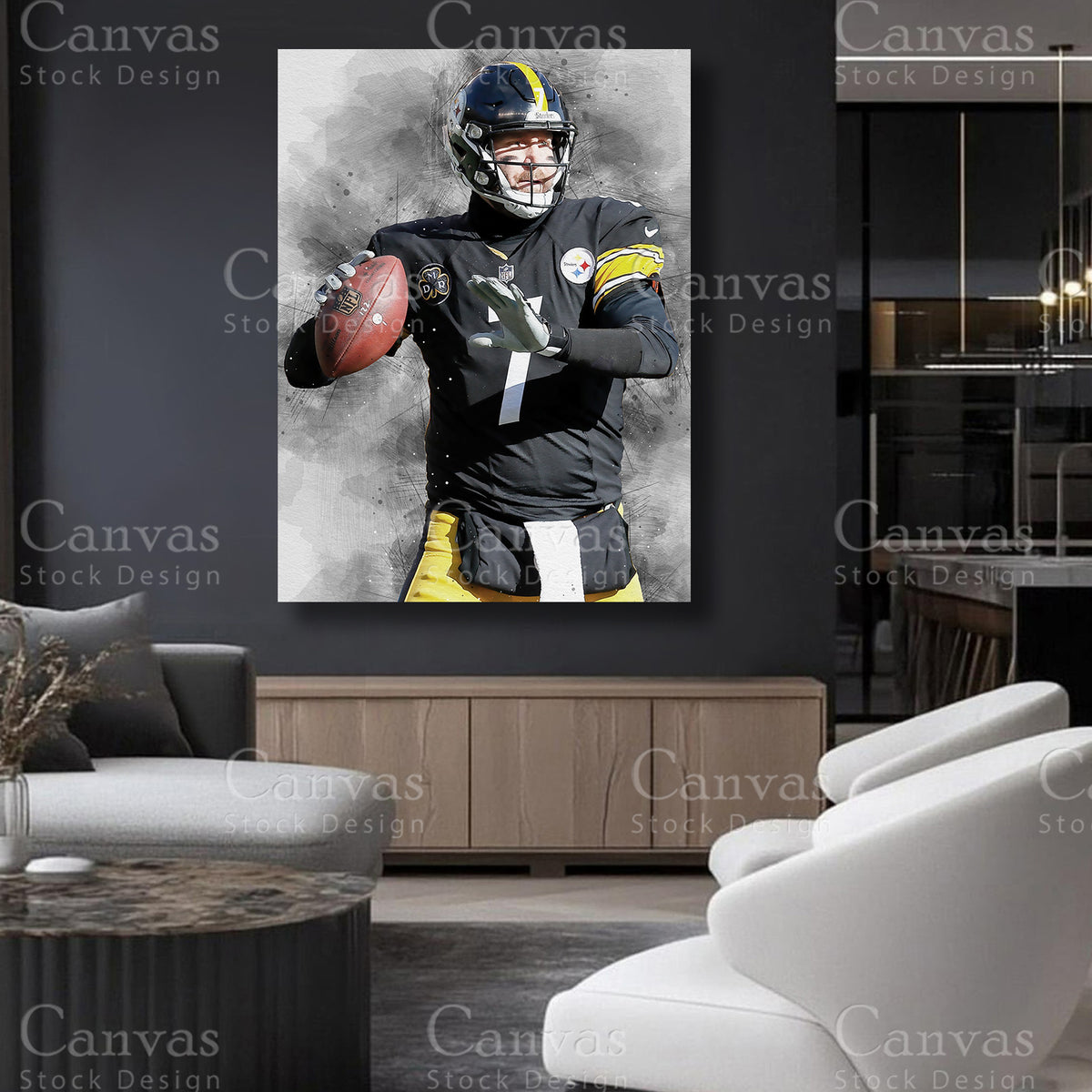 Ben Roethlisberger statement quarterback artwork