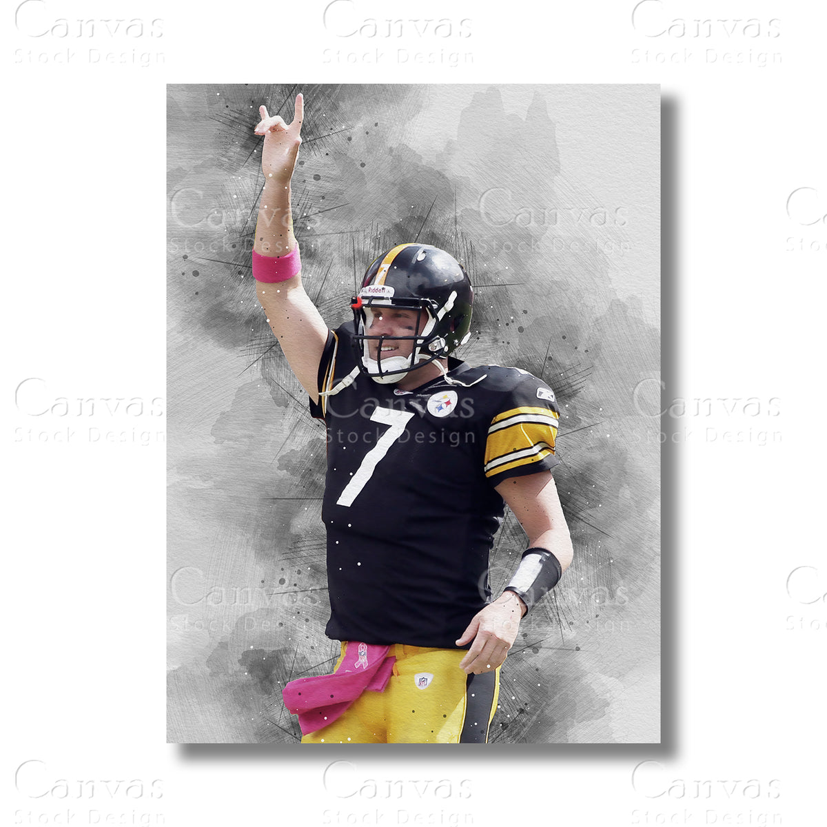 Ben Roethlisberger Legacy NFL Canvas Wall Art