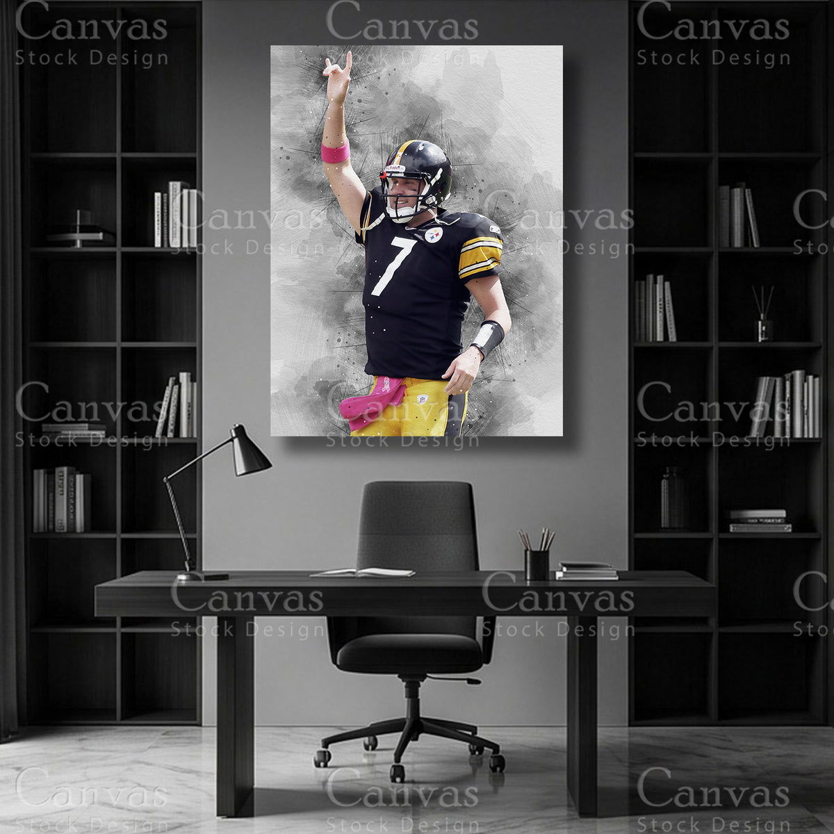 Ben Roethlisberger quarterback NFL wall art