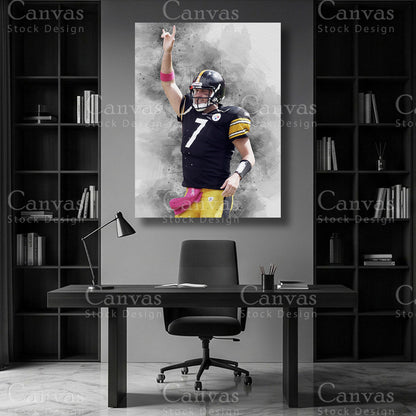 Ben Roethlisberger quarterback NFL wall art