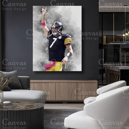 Ben Roethlisberger statement quarterback canvas art