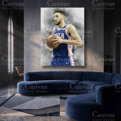 Ben Simmons NBA canvas artwork