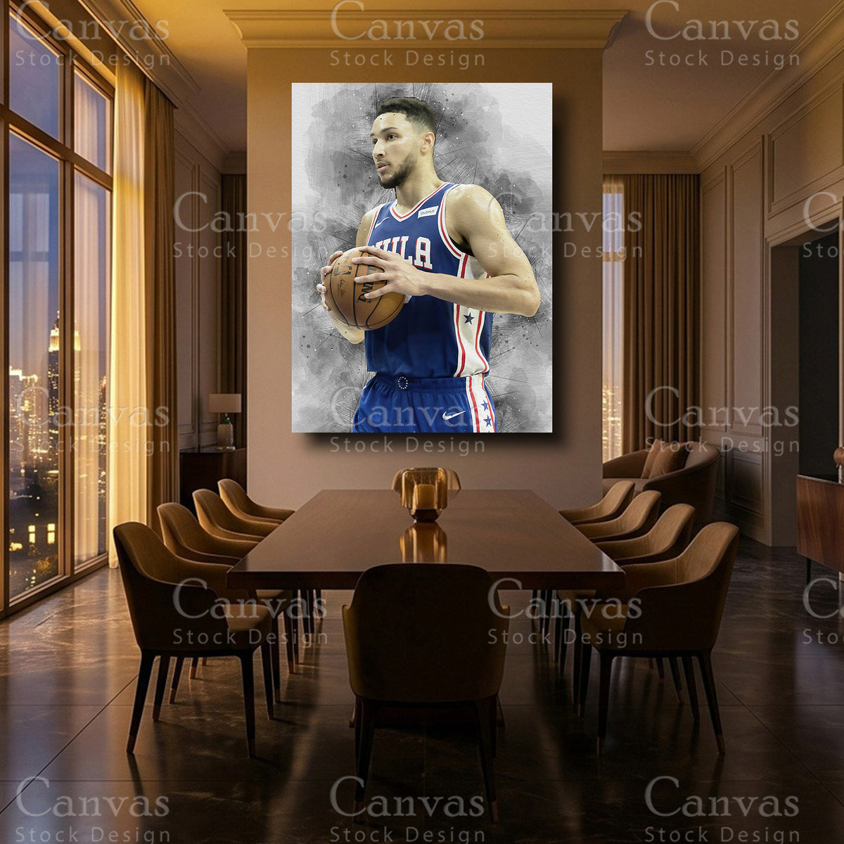 Ben Simmons luxury NBA wall decor