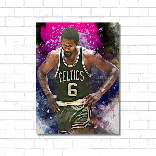 Bill Russell Canvas Wall Art