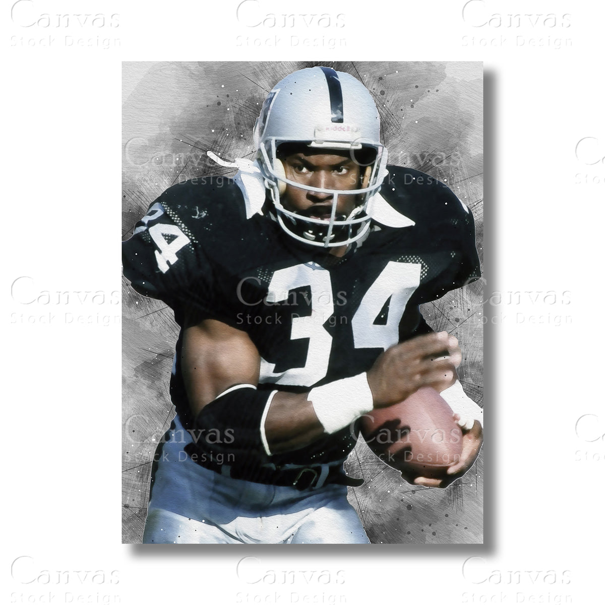 Bo Jackson Dual-Sport Canvas Wall Art