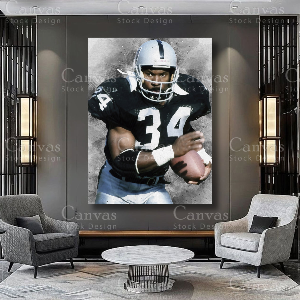 Bo Jackson baseball sports canvas artwork