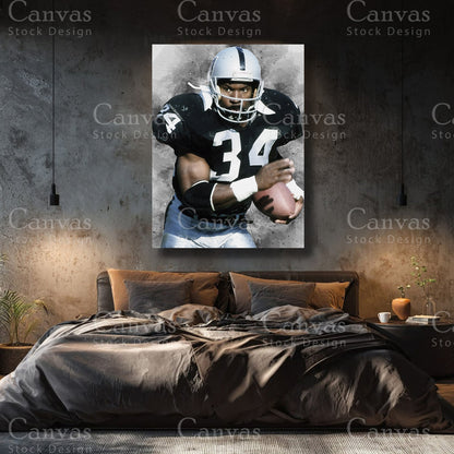 Bo Jackson premium canvas with black floating frame