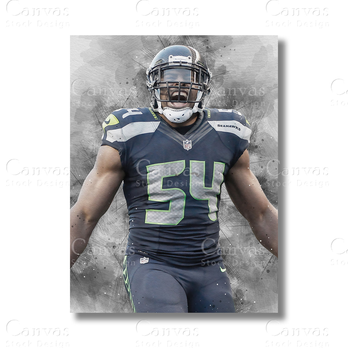 Bobby Wagner Defensive Legacy Canvas Wall Art