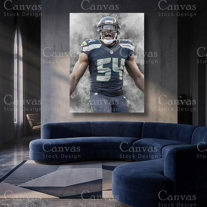 Bobby Wagner NFL canvas artwork