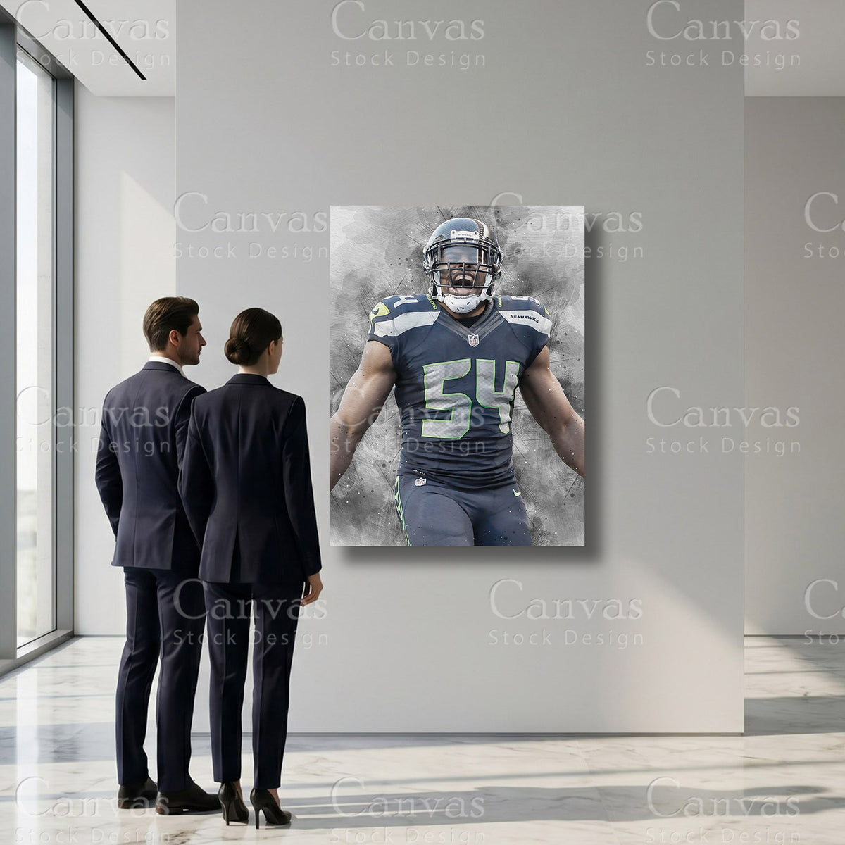 Bobby Wagner defensive football wall decor