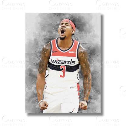 Bradley Beal canvas wall art