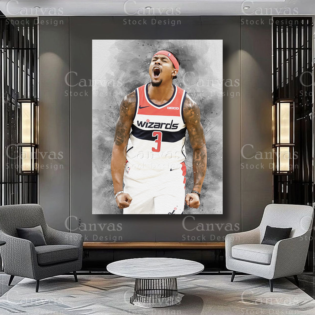 Bradley Beal premium sports artwork