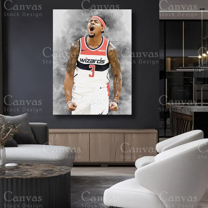 Bradley Beal NBA player wall art