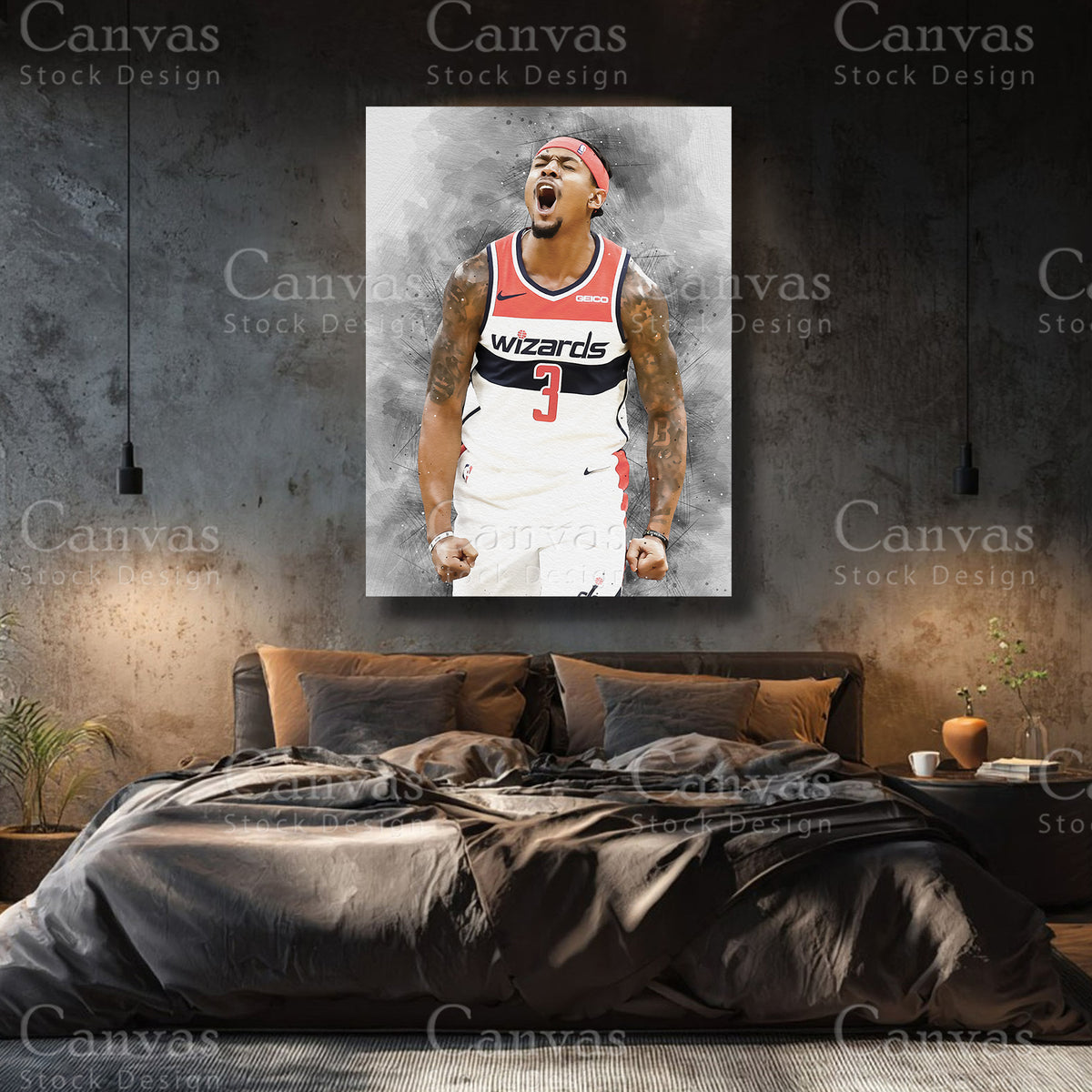 Luxury Bradley Beal canvas wall art