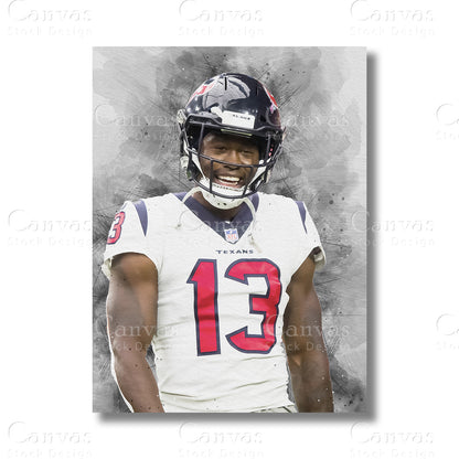 Brandin Cooks Dynamic Wide Receiver Canvas Wall Art