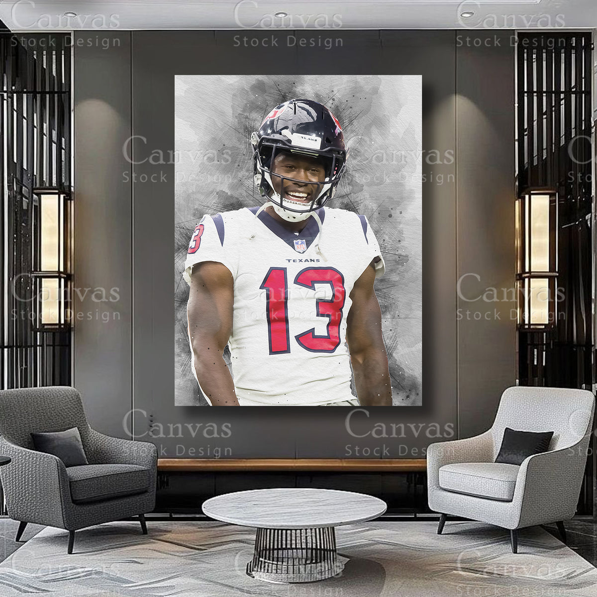 Brandin Cooks football athlete canvas artwork