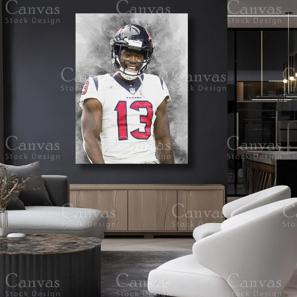 Brandin Cooks wide receiver sports artwork