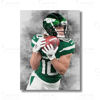 Braxton Berrios Elite Football Canvas Wall Art
