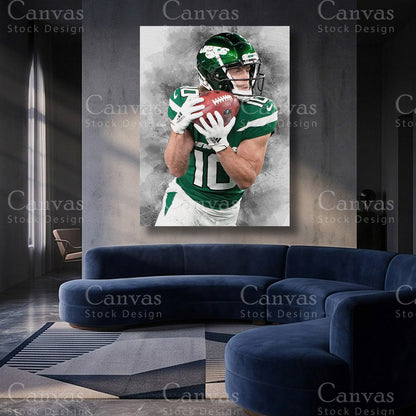Braxton Berrios NFL canvas artwork