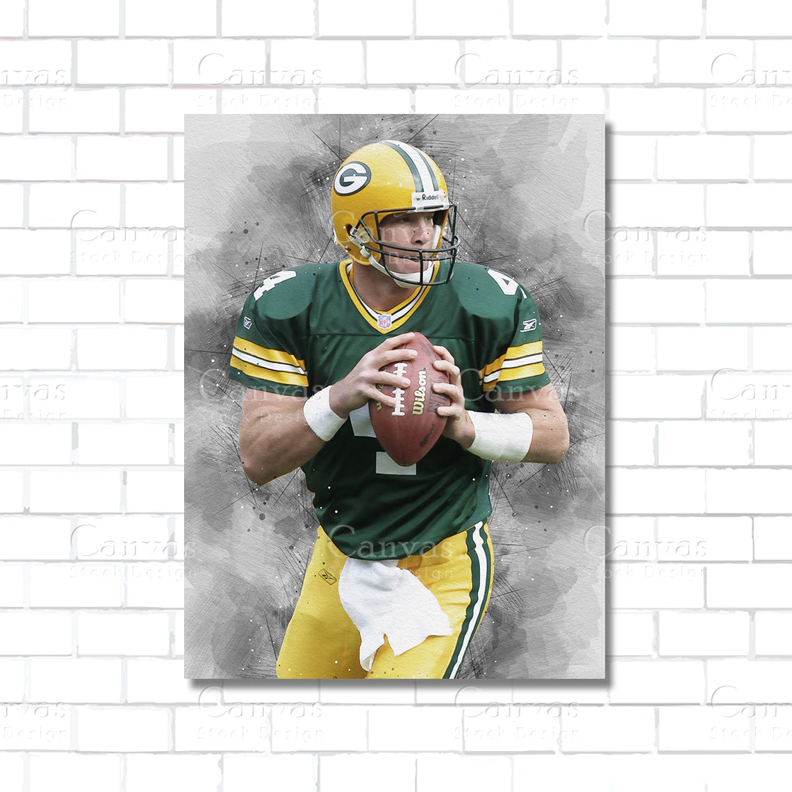 Brett Favre Canvas Wall Art – NFL Legend Poster