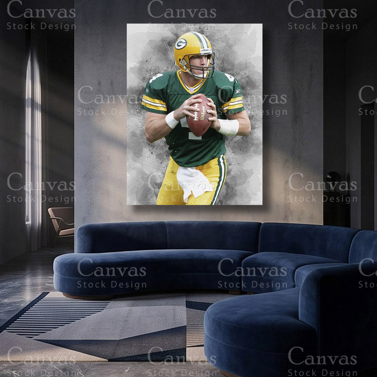 Brett Favre NFL canvas artwork