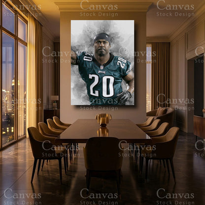 Brian Dawkins luxury NFL canvas wall art