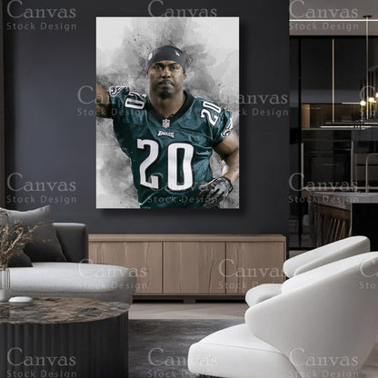 Brian Dawkins defensive sports artwork
