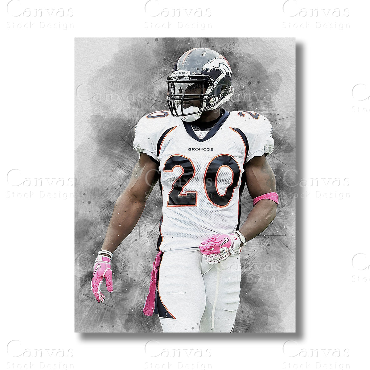 Brian Dawkins Legendary Safety Canvas Wall Art