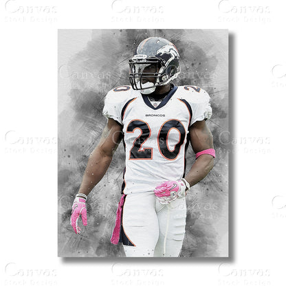 Brian Dawkins Legendary Safety Canvas Wall Art