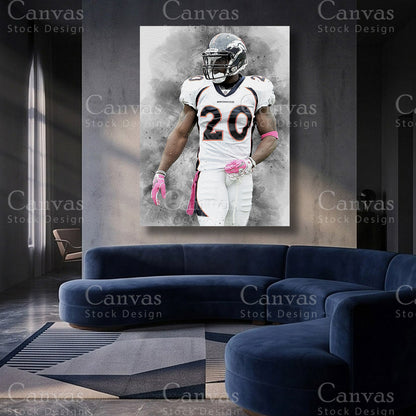 Brian Dawkins premium NFL canvas artwork