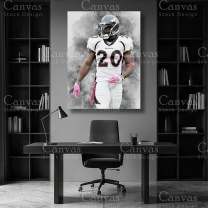 Brian Dawkins safety football wall art