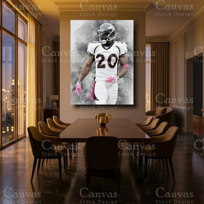 Brian Dawkins luxury NFL canvas wall artwork