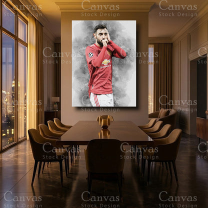 Bruno Fernandes Luxury Football Wall Art