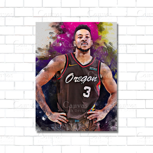 CJ McCollum Canvas Wall Art
