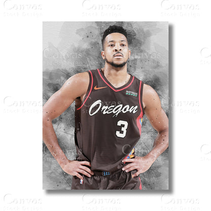 CJ McCollum canvas wall art