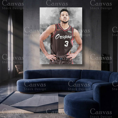 CJ McCollum basketball artwork