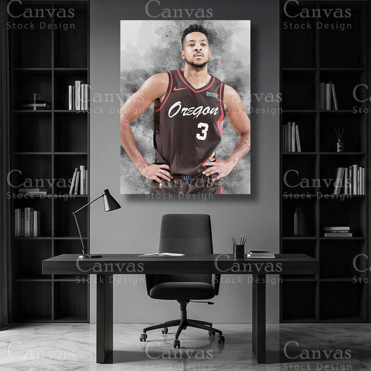 CJ McCollum NBA canvas art