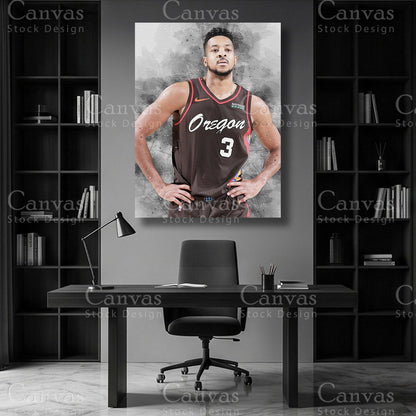 CJ McCollum NBA canvas art