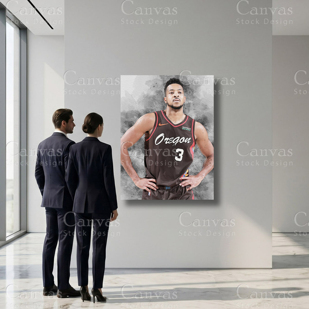CJ McCollum basketball wall decor