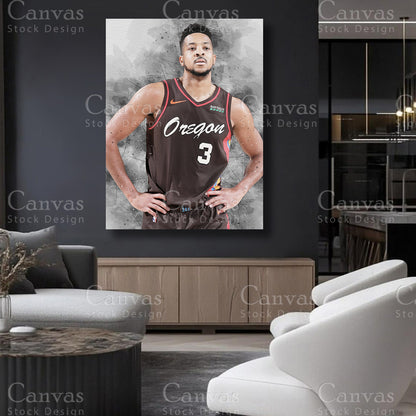 CJ McCollum basketball player wall art