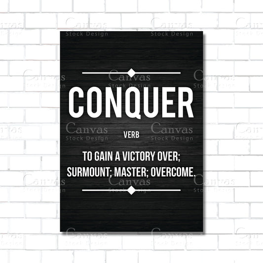Conquer Definition Wall Art